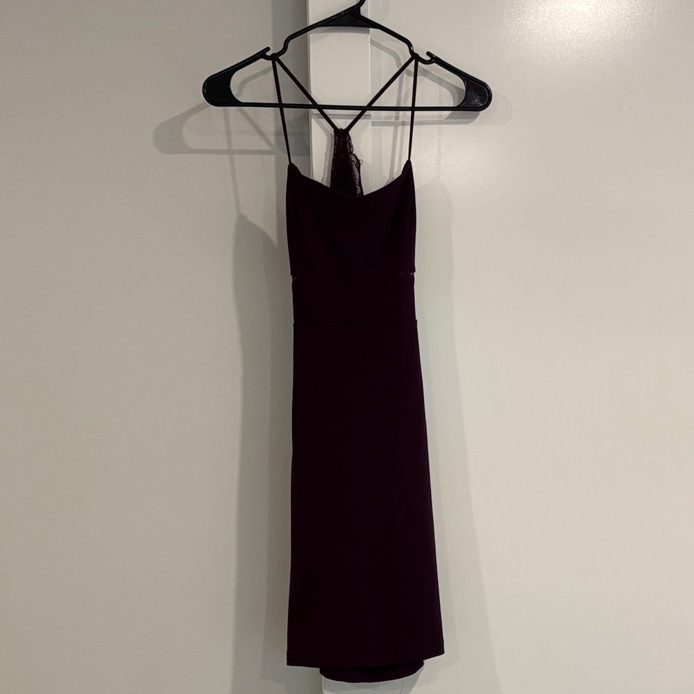 Elegant Purple Spaghetti Strap Dress